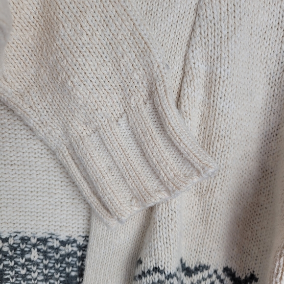 ULTRAFLIRT Open Cardigan Sweater Size M Cream Pockets Southwesten Boho - Picture 7 of 10